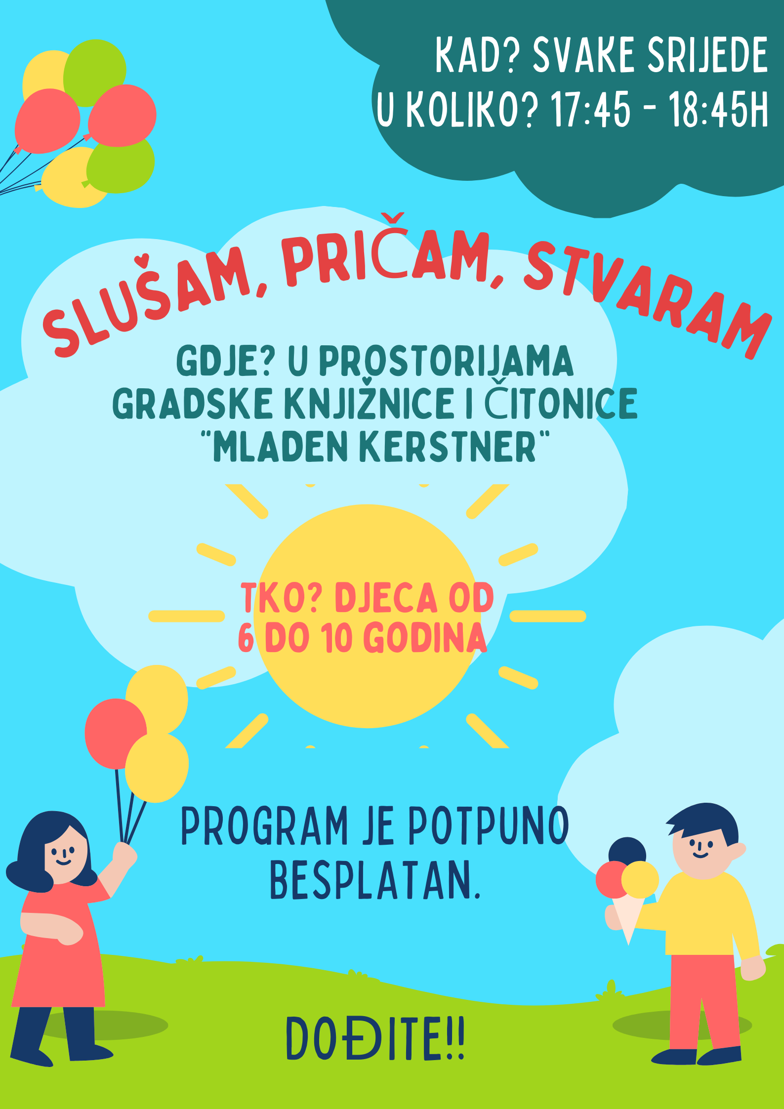 SLUŠAM PRIČAM STVARAM ZA VELIKE OD 6 10